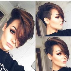 Short Pixie Hairstyles, Hairstyles Pixie, Girls Short Haircuts, Tapered Haircut, Short Brown Hair, Pixie Hair, Girl Haircuts, Short Pixie Haircuts