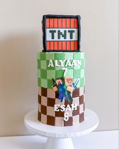 a cake made to look like a video game