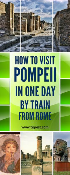 the cover of how to visit pompei in one day by train from rome