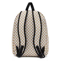 The Old Skool Check Backpack is a favorite for good reason. This classic backpack features an all-purpose, two-pocket design with an organizer in the front, a slip-in interior pocket, laptop sleeve that fits most 15'' laptops, and a side water bottle pocket. The iconic checkerboard pattern and heritage details like the woven logo label bring added branding to this iconic design.Our team has set ambitious sustainability goals. Big or small, all of our efforts add up to positive change. To earn th White Vans Bags, Vans Bags For Back To School, Vans Bags For Students Back To School, Vans Functional Backpack For Back To School, Functional Vans Backpack, Casual Vans Bag For Students, Casual Vans Backpack For Everyday Use, Casual Vans Backpack For Students, Functional Vans Backpack For Back To School