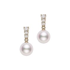 Akoya Pearl and Diamond Morning Dew Drop Earrings Mikimoto Jewelry, Fine Pearl Jewelry, Morning Dew, Dew Drops, Akoya Pearls, Simple Jewelry, Women Accessories Jewelry, Pearl Jewelry, Accessories Jewelry