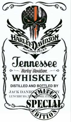 an advertisement for the harley davidson whiskey