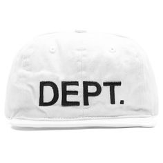 The Gallery Dept. Hat makes an impression with its cotton construction and embroidered logotype at the face. Woven eyelets can be found at the crown, while the adjustable snapback closure and flat brim provide dimension. 100% cotton Woven eyelets Embroidered logotype Flat brim Adjustable snapback closure Style No: DC-9130-WHTE Gallery Dept Hat, Gallery Dept, Brand Board, Hat Making, Logo Embroidered, Cotton Weaving, The Crown, Cotton Twill, The Face