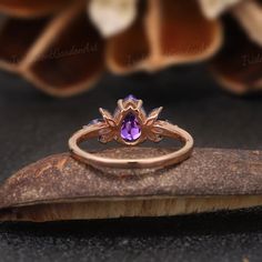 Unique Amethyst Engagement Rings Marquise Sapphire Wings | Etsy Elegant Marquise Amethyst Ring, Gold Marquise Amethyst Ring For Wedding, Gold Marquise Cut Amethyst Ring For Anniversary, Gold Amethyst Marquise Ring, Formal Gold Marquise Cut Amethyst Ring, Amethyst Ring Engagement, Engagement Rings Marquise, Vintage Wedding Band, Purple Band