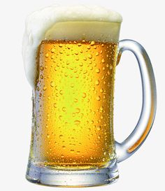 a glass mug filled with beer on top of a table