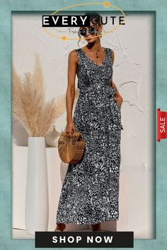 Animal Print Belted Waist Dress Chic Vacation Maxi Dress With Pockets, Chic Maxi Dress With Pockets For Vacation, Casual Sleeveless Belted Dresses, Spring Black Maxi Dress With Tie Waist, Sleeveless Maxi Dress For Vacation In Fall, Sleeveless Maxi Dress For Fall Vacation, Fitted Belted Maxi Dress For Vacation, Casual Belted Maxi Dress For Vacation, Black Belted Maxi Dress For Summer