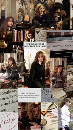 collage of harry potter images with handwritten letters and children's books in the background