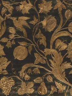 Old World Weavers Cuir Eden Green/Gold Fabric Handwork Motifs, Gold Upholstery Fabric, Upholstry Fabric, Eden Green, Fabric Texture Pattern, Dabka Work, Victorian Fabric, Picnic At Hanging Rock, Pre Raphaelite Art