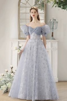 Light Blue A-line Prom Evening Dress, Light Blue A-line Party Dress, Blue Fitted Elegant Princess Dress, Elegant Fitted Blue Princess Dress, Blue Dresses For Wedding And Party Season, Blue Dress For Wedding Party Season, Blue Dress For Wedding And Party Season, Blue Organza Dress For Banquet, Blue Tulle Dress For Party