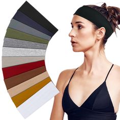 PRICES MAY VARY. COMFORTABLE FABRIC - Sefiinh fashion headbands are made of high quality polyester & spandex, soft, breathable, absorb sweat, light weight and stretchy material won't make you feel headache or discomfort. PERFECT SIZE –The length not stretched is about 9 inch, width is about 2.3 inch. One size fits most, not easy to slip off. This hairband is suitable for women, men, teen girls and teen boys with different head sizes. RICH COLORS – 12 different colors can meet your different need Lazy Day Hairstyles, Sweat Headbands, Fashion Headbands, 2024 Wishlist, Workout Headband, Yoga Headband, Sports Headbands, Head Bands, Headband Styles