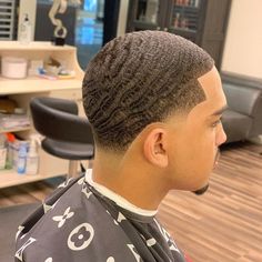 Wave Haircut Men Black, Waves Men Hair, Waves With Taper Fade, Wave Haircuts For Black Men, 360 Waves Men Taper, Men Low Taper Fade, Men Waves Haircut, Waves Taper Fade