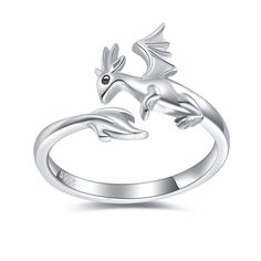 PRICES MAY VARY. 🐉 Design concept 🐲 The ring features a small dragon design, which is intricately crafted and highly detailed. The dragon symbolizes strength, power, and good luck, making it a meaningful and stylish piece of jewelry 💖 High-quality metal 💖 The ring is made of 925 sterling silver, which is a high-quality and durable alloy that contains 92.5% pure silver and 7.5% other metals to enhance its strength and durability 💖 Adjustable dragon ring 💖 The ring is available in sizes five Adjustable Sterling Silver Dragon Jewelry, Adjustable Sterling Silver Jewelry With Dragon Design, Adjustable Silver Novelty Ring, Novelty Silver Ring Jewelry, Themed Silver Ring Jewelry, Adjustable Dragon Design Jewelry Ring, Adjustable Dragon Design Ring, Adjustable Ring With Dragon Design, Sterling Silver Dragon Design Ring