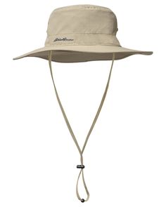 This lightweight, nylon/polyester brimmed hat has built-in UPF sun protection plus a moisture-wicking sweatband for comfort. Plastic snaps on the sides let you fold up and secure the foam brim. Waterproof Adjustable Sports Hats, Adjustable Breathable Sun Hat For Sports, Breathable Adjustable Bucket Hat For Sports, Adjustable Fit Functional Sun Hat For Sports, Adjustable Fit Breathable Bucket Hat For Sports, Adjustable Waterproof Bucket Hat For Sports, Functional Adjustable Fit Sun Hat For Sports, Functional Adjustable Sun Hat For Sports, Durable Sports Bucket Hat