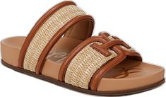 Brown Woven Straw Sandals, Brown Leather Woven Sandals, Spring Brown Woven Sandals, Spring Woven Brown Sandals, Chic Brown Woven Sandals, Brown Woven Sandals For Spring, Casual Intrecciato Weave Sandals For Spring, Brown Flat Woven Sandals, Brown Woven Flat Sandals