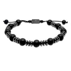 PRICES MAY VARY. Energetic Equilibrium: Channel the Earth's profound energies using Hematite, a cornerstone in our bracelet, revered for emotion stabilization and negativity absorption. Designed for snug fit & resilience, this adjustable bracelet embodies nature's potency, encapsulating a perfect fusion of masculine grace & vigor. Boasting versatility and timeless style, this natural stone bracelet effortlessly enhances any attire, guaranteeing you'll capture attention in every setting! Attain a Modern Black Hematite Jewelry, Modern Black Bracelets With 8mm Beads, Black Wristband With 8mm Beads, Modern Black Bracelet With 8mm Beads, Adjustable Hematite Bracelets, Modern Adjustable Black Beaded Bracelets, Adjustable Black Hematite Beaded Bracelets, Adjustable Black Hematite Bracelets, Black Bracelet For Men