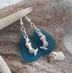 "Aloha! These design shows my love for this beautiful island of Hawaii. This item will be made to order and shipped directly from Hawaii. This is sea glass earrings with silver hooks. This handmade in Hawaii jewelry gift is from cultured sea glass that are specially formed into its shape for jewelry making. Each comes with a gift box with \"handmade by yinahawaii\" stamp and a ribbon wrapped as shown in the 2nd photo, ready to give as gift. I also offer Free gift messaging with the order. Please Handmade Mermaid Beach Jewelry, Handmade Mermaid Jewelry For Beach, Turquoise Sea Glass Ocean-inspired Jewelry, Ocean-inspired Sea Glass Jewelry For Jewelry Making, Ocean-inspired Turquoise Sea Glass Jewelry, Nickel Free Sea Glass For Jewelry Making, Nickel-free Sea Glass Jewelry For Jewelry Making, Silver Sea Glass Earrings For Beach, Handmade Sea Glass Dangle Jewelry