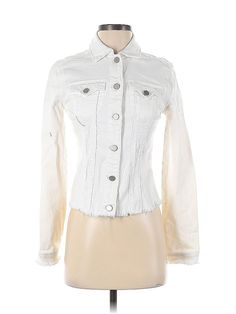 Htrailz Denim Jacket Size: X-Small Jackets & Outerwear - used. 98% COTTON, 2% SPANDEX | Htrailz Denim Jacket: White Jackets & Outerwear - Size X-Small White Jackets, White Denim Jacket, White Jacket, White Denim, Outerwear Jackets, Denim Jacket, Women Handbags, Jackets For Women, Spandex