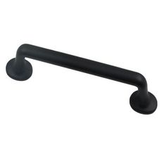 a black handle on a white background