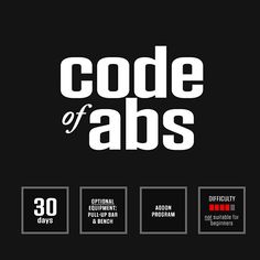 the code of abs logo is shown in black and white, with three different colors