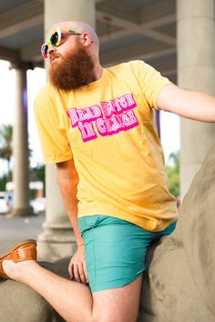 "Head Butch In Charge" screen-printed yellow shirt. Let everyone know who is really in charge with this fun shirt. Pre-shrunk, soft washed, garment dyed fabric Designed and made in New Orleans Unisex sizing Size Chart: (in inches) S M L XL 2XL 3XL Sleeve Length 8 8 ¼ 9 9 ½ 9 ¾ 9 ¾ Full Body Length 27 28 ½ 30 31 ½ 32 ¾ 33 Body Width 18 ½ 20 ½ 22 ½ 24 ½ 26 ½ 28 Yellow Cotton T-shirt With Funny Print, Yellow Cotton T-shirt With Screen Print, Yellow Relaxed Fit Pre-shrunk T-shirt, Retro Yellow Shirt With Screen Print, Yellow Cotton Shirt With Screen Print, Yellow Graphic Tee Shirt With Screen Print, Yellow Graphic Tee With Screen Print, Pre-shrunk Yellow Shirt For Spring, Spring Yellow Pre-shrunk Shirt