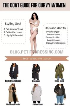 Petite Curvy Outfits, Plus Size Trench Coat, Spring Trench Coat, Coat Guide, Closet Clothes, Petite Curvy, Pea Coats Women, Petite Coat, Outwear Women