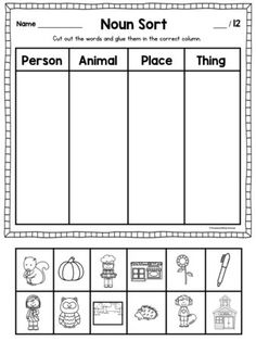 a printable worksheet for children to learn about animals