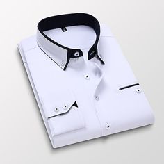 Season:All Seasons; Fabric:Cotton,Polyester; Sleeve Length:Long Sleeve; Look After Me:Washable,Machine wash; Gender:Men's; Thickness:Medium; Style:Business,Basic; Elasticity:Micro-elastic; Tops Type:Collared Shirt,Dress Shirt,Button Down Shirt; Occasion:Work,Daily; Fit Type:Regular Fit; Pattern:Solid Colored; Neckline:Button Down Collar,Collar; Special Size:Normal; Front page:FF; Bust:; Length:; Shoulder Width:; Special selected products:COD; Fit US Size:null; Fit UK Size:null; Fit EU Size:null; Business Casual Shirts, Social Dresses, Smart Casual Style, Button Up Shirt Mens