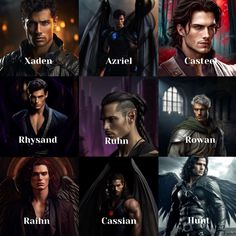 many different characters from the movie maleficent and their names are shown in this image