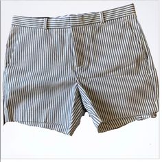 Brand New With Tags Banana Republic Factory Never Worn Blue And White Striped True To Size Cotton Bottoms For Poolside, Cotton Poolside Bottoms In Short Length, Cotton Bottoms For Poolside In Short Length, Cotton Short Length Bottoms For Poolside, Striped Cotton Shorts For Poolside, Fitted Striped Summer Shorts, Fitted Striped Shorts For Summer, Striped Cotton Bottoms For Poolside, White Cotton Bottoms For Poolside