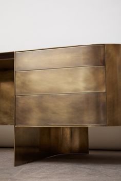 the sideboard is made out of metal