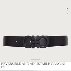 Ferragamo Black On Black Belt Has One Flaw As Shown In Picture Black On Black, Black Belt, Salvatore Ferragamo, Limited Time, Mens Accessories, Collage, Pins, Color, Black