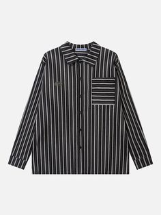 Aelfric Eden Vintage Stripe Long Sleeve Shirt Strip Blouse, Top Streetwear Brands, Aelfric Eden, Stripe Long Sleeve, Top Streetwear, Clothes Shopping, Clothing Details, Striped Long Sleeve Shirt, Street Style Outfit