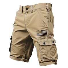 Gender:Men's; Style:Classic; Elasticity:Micro-elastic; Occasion:Sports Outdoor; Fit Type:Regular Fit; Function:Outdoor; Waistline:Mid Waist; Pattern:Flag; Design:6 Pocket; Pants Type:Cargo Shorts; Front page:FF; Listing Date:04/02/2024; Pants Length:Short Mens Printed Shorts, Mens Cargo, Cargo Shorts Men, Black Khakis, Type Of Pants, Pants Length, Pocket Pants, Flag Design, Clothing Apparel