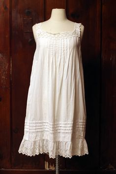 Edwardian Slip Dress, Vintage Nightgown Cotton, Long Nightgown Cotton, White Cotton Slip Dress, Vintage Cotton Nightgown, 1500s Nightgown, Vintage White Nightgown, 1910 Nightgown, 1890s Nightgown