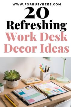 work desk decor ideas Bank Office Decor Ideas, Receptionist Desk Decor, Office Artwork Professional, Brown Desk Aesthetic, Work Desk Inspiration, Work Desk Decor Ideas, Cute Work Desk, Office Desk Decor For Work Cubicle Women, Cubicle Aesthetic