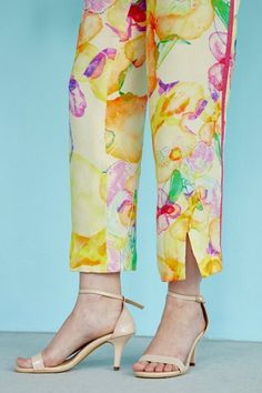 Shop for Garima Bindal Multi Color Pure Crepe Daisy Floral Print Shirt And Pant Set for Women Online at Aza Fashions Embroidery Detailing, Shirt Pant Set, Sequin Embroidery, Floral Print Shirt, Sequins Embroidery, Fashion App, Color Shirt, Pant Set, Shirt And Pants