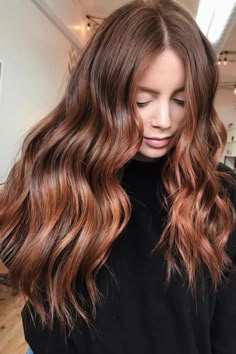 Dark Auburn Hair, Long Hair Color, Shoulder Hair, Brown Hair Balayage, Copper Brown