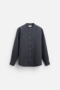 LINEN - COTTON SHIRT - White | ZARA United States Cotton Long Sleeve Shirt With Button Cuffs, Zara Linen Collared Shirt, Long Sleeve Linen Shirt With Placket, Zara Long Sleeve Shirt With Button Cuffs, Linen Long Sleeve Shirt With Button Closure, Black Linen Button Shirt, Zara Cotton Workwear Shirt, Fall Linen Button-up Shirt, Classic Long Sleeve Linen Shirt