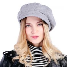 fashion artist wool beret Casual Gray Flat Cap Beret, Gray Flat Cap Beret In Casual Style, Classic Gray Beret For Winter, Casual Gray Winter Beret, Casual Gray Beret For Fall, Trendy Gray Hats For Spring, Trendy Gray Spring Hat, Spring Adjustable Beret, Fashion Artist