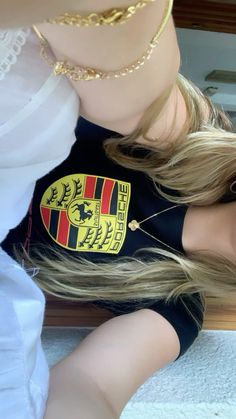 Porsche Girl Aesthetic, Van Cleef Aesthetic, Porsche Shirt, Porsche Aesthetic, Porsche Garage, Porsche Girl, Vintage Alhambra Pendant, Real Madrid Shirt, Alhambra Pendant