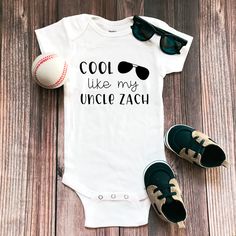 Nephew Onesie, Newborn Onesies, My Uncle, Circuit Projects, Custom Baby, Heat Transfer Vinyl, Super Cool