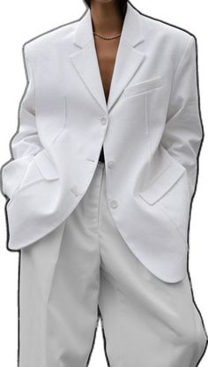 White Notched Blazer For Office, White Linen Blazer With Notch Lapel, White Structured Single-button Blazer, White Structured Blazer With Hidden Button Closure, Office Linen Blazer With Pockets, White Blazer With Suit Collar And Pockets, Modern White Single Button Blazer, White Single Button Linen Blazer, Chic White Notched Outerwear