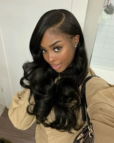 Business Hairstyles, Hair Crush, Long Black Hair, Baddie Hairstyles