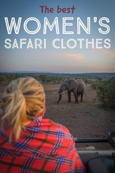 the woman's safari clothes book cover features an elephant