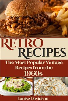 the book cover for retro recipes is shown