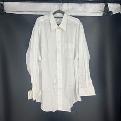 100% Cotton Nwt White Finest Two Ply Cotton Pinpoint Pit To Pit 27.5" Length 33.5" Classic Long Sleeve Shirt With Button Closure, Classic Long Sleeve Dress Shirt With Button Closure, Classic White Shirt With Buttons, Classic Long Sleeve Shirt For Daywear, Classic Long Sleeve Tops For Daywear, Classic Solid Tops With Button Closure, Classic Long Sleeve Tops With Button Closure, Classic Long Sleeve Dress Shirt For Daywear, White Long Sleeve Shirt With Button Closure