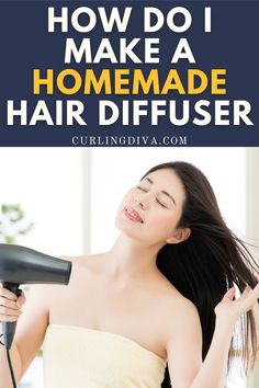 Diy Hair Diffuser, Diffuse Hair, Homemade Diffuser, Wet Curls, Diffuser Diy, Blow Dryer Diffuser, Hair Dryer Diffuser, Hair Diffuser, Homemade Hair