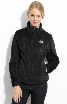 The North Face 'Osito' Fleece Jacket | Nordstrom Zip-front jacket in a plush, lofty furry fleece is cozy and casual. $73 anniversary sale Northface Fleece, North Face Outfits, North Face Fleece, North Face Women, North Face Jacket, Winter Wear, Fleece Jacket, Solid Black, North Face