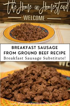 Breakfast Sausage From Ground Beef | Kitchen Hack | How to Make a Breakfast Sausage Substitute! - The Home in Homestead How To Make Ground Beef Taste Like Sausage, Breakfast Sausage From Ground Pork, Make Sausage From Ground Pork, Ground Beef Breakfast Sausage, Sausage From Ground Beef, Easy Breakfast Sausage Recipes, Ground Beef For Breakfast, Breakfast Meat Recipes, Hamburger Sausage Recipes