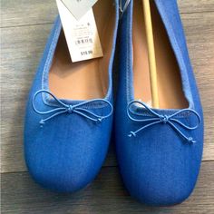 Blue Ballet A New Day Ntw Flats With A Bow Detail #Balletshoes Casual Blue Ballet Flats, Casual Blue Slip-on Ballet Flats, Comfortable Blue Flats, Blue Ballet Flats With Flat Heel, Casual Blue Ballet Flats With Removable Insole, Comfortable Blue Flats With Round Toe, Casual Blue Flats With Removable Insole, Blue Flats With Removable Insole For Spring, Blue Ballet Flats For Spring